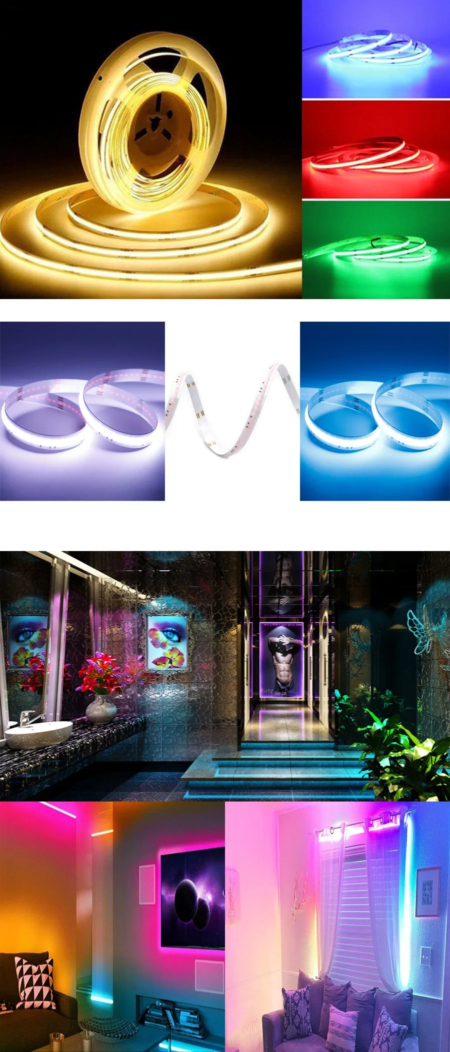 High Quality 24V RGB (W) Csp LED Strip Light with 840LEDs